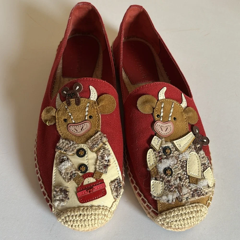 TORY BURCH RARE Espadrille Ozzie The Ox Lunar New Year